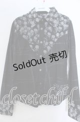 h.ANARCHY / スカルフロッキー切替ブラウス  ブラック O-25-11-07-120-HN-BL-IG-OS