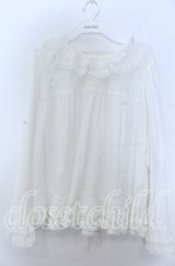PINK HOUSE / フリル襟使いブラウス  シロ O-25-11-07-123-LO-BL-IG-OS