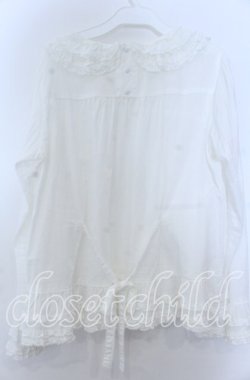 画像2: PINK HOUSE / フリル襟使いブラウス  シロ O-25-11-07-123-LO-BL-IG-OS