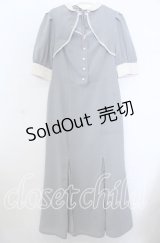 an another angelus / レース使いフロント開きマーメイドワンピース  ブルー O-25-11-07-124-CA-OP-IG-ZT507