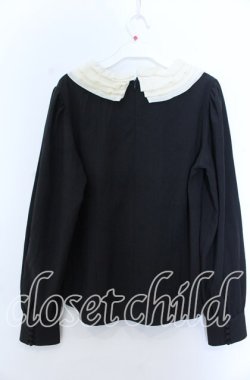 画像2: an another angelus / ミルフィーユクレリック衿ブラウス  クロ O-25-11-07-126-CA-BL-IG-OS
