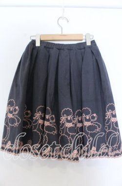 画像2: Emily Temple cute / プードル刺しゅうスカート  グレー O-25-11-07-133-ET-SK-OW-OS