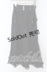 河与  / ブラックレースフィッシュテールスカート M クロ O-25-11-07-012-LO-SK-IG-OS