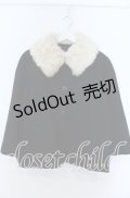 Jane Marple / Lamb melton fur collar cape coat　コート M クロ O-25-11-07-137-JM-CO-OW-OS