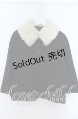Jane Marple / Lamb melton fur collar cape coat　コート M クロ O-25-11-07-137-JM-CO-OW-OS