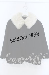 Jane Marple / Lamb melton fur collar cape coat　コート M クロ O-25-11-07-137-JM-CO-OW-OS