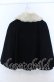 画像2: Jane Marple / Lamb melton fur collar cape coat　コート M クロ O-25-11-07-137-JM-CO-OW-OS (2)