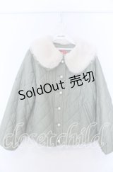 yukiemon / おばあちゃまキルトブルゾン M グリーン O-25-11-07-138-LO-CO-OW-ZT1110L