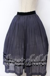 Jane Marple Dans Le Salon / Bright organdy random pleats skirt　スカート M ネイビー O-25-11-07-140-JM-SK-OW-OS