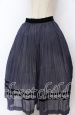 画像1: Jane Marple Dans Le Salon / Bright organdy random pleats skirt　スカート M ネイビー O-25-11-07-140-JM-SK-OW-ZT098 (1)