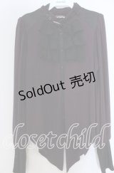 Qutie Frash / ベルト付きフリルブラウス  パープル O-25-11-07-143-QU-BL-OW-OS