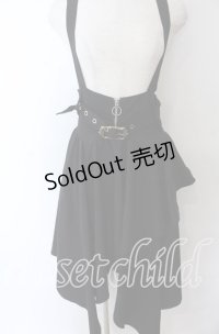 V.Rtto / ベルト付きサスペンダーランダムスカート M クロ O-25-11-07-013-LO-SK-IG-OS