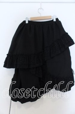 画像2: Qutie Frash / 3段フリルロングスカート  ブラック O-25-11-07-145-QU-SK-OW-OS
