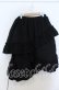 画像2: Qutie Frash / 3段フリルロングスカート  ブラック O-25-11-07-145-QU-SK-OW-OS (2)