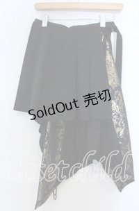 Qutie Frash / プレミアム金麗セット-KINREI-プリーツラップスカート  ブラック O-25-11-07-146-QU-SK-OW-OS