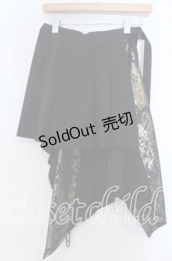 画像1: Qutie Frash / プレミアム金麗セット-KINREI-プリーツラップスカート  ブラック O-25-11-07-146-QU-SK-OW-OS