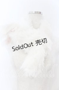 BABY,THE STARS SHINE BRIGHT / うさぎのミシェルちゃんマフラー  シロ×ピンクリボン O-25-11-07-147-BA-ZA-OW-OS