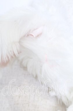 画像2: BABY,THE STARS SHINE BRIGHT / うさぎのミシェルちゃんマフラー  シロ×ピンクリボン O-25-11-07-147-BA-ZA-OW-OS