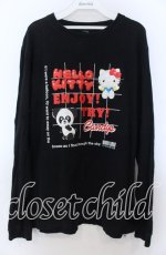 画像1: 【SALE】Candy Stripper / 【HELLO KITTY】meets PEPE PUFFY BALOON L/S TEE　Tシャツ  ブラック O-25-11-07-150-PU-TO-OW-ZT079 (1)