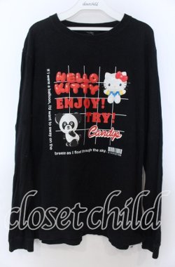 画像1: Candy Stripper / 【HELLO KITTY】meets PEPE PUFFY BALOON L/S TEE　Tシャツ  ブラック O-25-11-07-150-PU-TO-OW-OS
