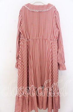 画像2: FLC / 星名桜子/ギンガムチェックワンピース 4L アカ O-25-11-07-158-LO-OP-OW-OS