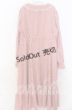 画像2: FLC / 星名桜子/ギンガムチェックワンピース 4L アカ O-25-11-07-158-LO-OP-OW-OS