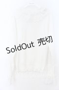 axes femme kawaii / レーシーフリルニットプル M シロ O-25-11-07-159-AX-TO-OW-OS
