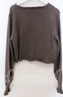 画像2: m petit by misako / リボンニットボレロ LL ブラウン O-25-11-07-160-LO-TO-OW-OS