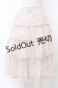 PINK HOUSE / ピコフリルリボンティアードスカート  ピンク O-25-11-07-163-LO-SK-OW-OS
