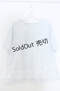 PINK HOUSE / スクエアカラーローンブラウス  サックス O-25-11-07-166-LO-BL-OW-OS