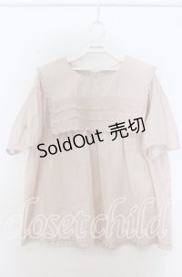 PINK HOUSE / スクエアカラーローンブラウス  ピンク O-25-11-07-167-LO-BL-OW-OS