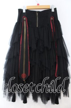 画像2: Ozz oneste / 流水羽衣天女スカート  ブラック×レッド O-25-11-07-016-OO-SK-IG-OS