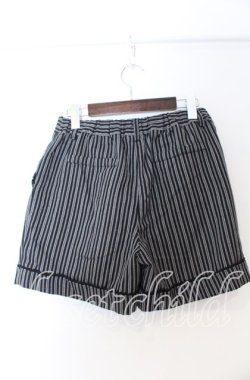 画像2: axes femme / レジメンタルショートパンツ  ネイビー O-25-11-07-018-AX-PA-IG-OS