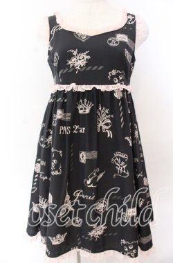 画像1: MILK / フレンチメールドレス  クロ×ピンク O-25-11-07-023-ML-OP-IG-OS