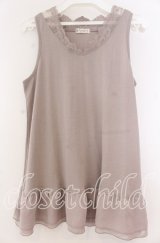 axes femme / タンクトップ M ベージュ O-25-11-07-036-AX-TO-IG-ZT359