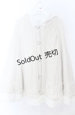 画像1: axes femme / 裏ボアニットポンチョ  アイボリー O-25-11-07-041-AX-TO-IG-OS