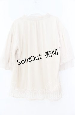 画像2: axes femme / スキッパーレースプルオーバー  アイボリー O-25-11-07-044-AX-TO-IG-OS