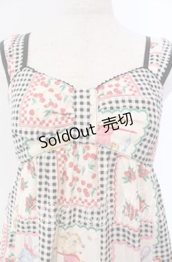 画像2: Emily Temple cute / ギンガムハンカチノースリーブワンピース  クロ系 O-25-11-08-024-ET-OP-IG-OS