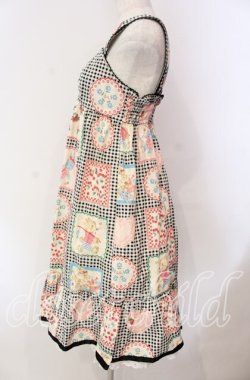 画像4: Emily Temple cute / ギンガムハンカチノースリーブワンピース  クロ系 O-25-11-08-024-ET-OP-IG-OS