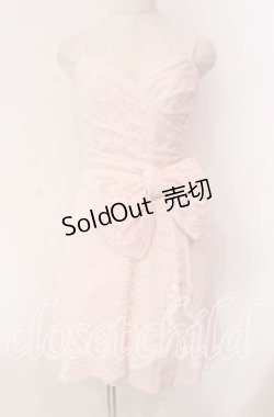 画像1: JESUS DIAMANTE / レーストリアノンワンピース 38 ピンク O-25-11-08-025-JE-OP-IG-OS