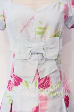 画像2: JESUS DIAMANTE / 小悪魔ワンピース 38 プリンセスJAPONローズ柄 サックス O-25-11-08-026-JE-OP-IG-OS