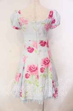 画像4: JESUS DIAMANTE / 小悪魔ワンピース 38 プリンセスJAPONローズ柄 サックス O-25-11-08-026-JE-OP-IG-OS