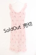 JESUS DIAMANTE / ジュリエットワンピース 38 プードル柄 ピンク O-25-11-08-032-JE-OP-IG-OS