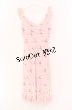 画像3: JESUS DIAMANTE / ジュリエットワンピース 38 プードル柄 ピンク O-25-11-08-032-JE-OP-IG-OS