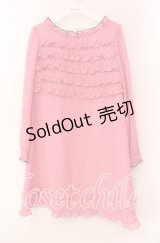 MILK / ドットフリルワンピース  ピンク×クロ O-25-11-08-034-ML-OP-IG-OS