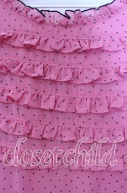 画像2: MILK / ドットフリルワンピース  ピンク×クロ O-25-11-08-034-ML-OP-IG-OS