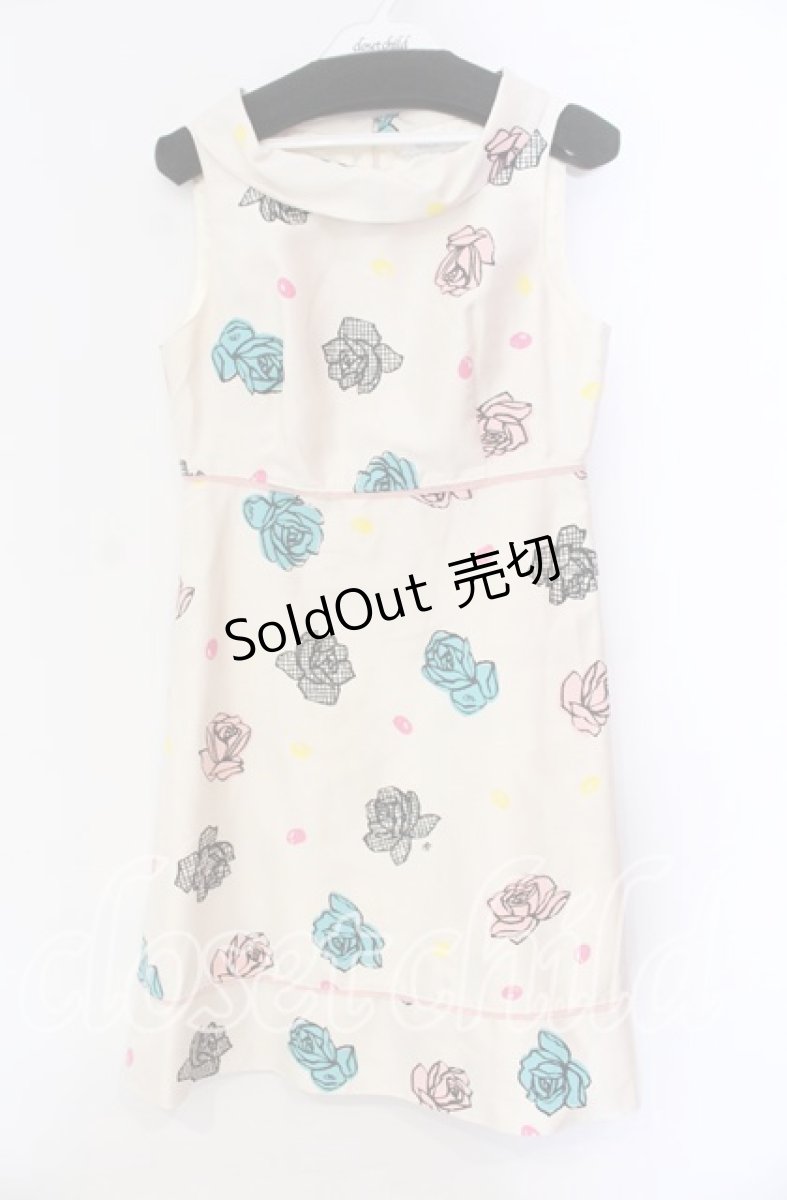 画像1: 【SALE】MILK / ローズプリントワンピース  アイボリー O-25-11-08-035-ML-OP-IG-ZT332 (1)