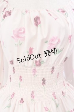 画像2: JESUS DIAMANTE / スペシャルバルーンスリーブワンピ 40 オーナメントリボン柄 ピンク O-25-11-08-004-JE-OP-IG-OS