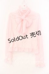 Angelic Pretty / ジョーゼット切替クラシカル立ち襟ブラウス  ピンク O-25-11-08-036-AP-BL-IG-OS