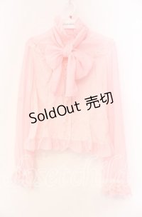 Angelic Pretty / ジョーゼット切替クラシカル立ち襟ブラウス  ピンク O-25-11-08-036-AP-BL-IG-OS